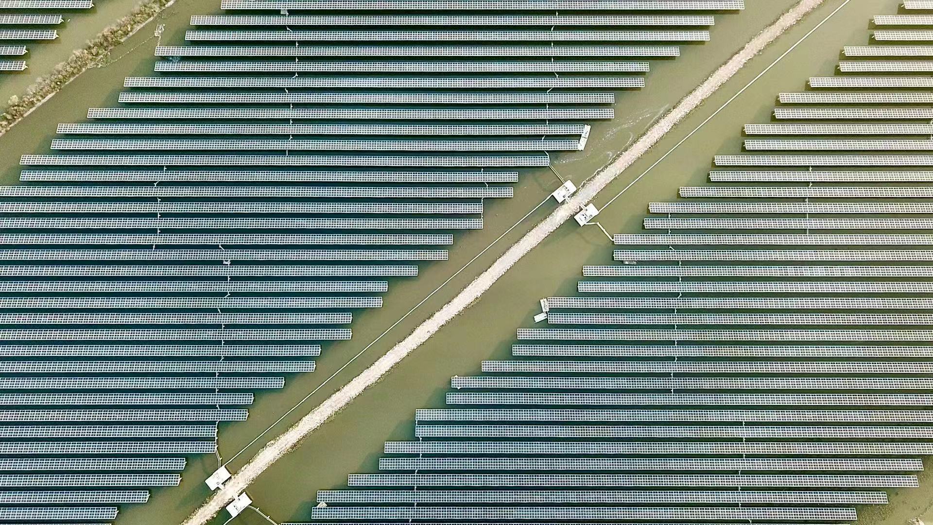晶澳常德鼎城100MW渔光互补光伏电站